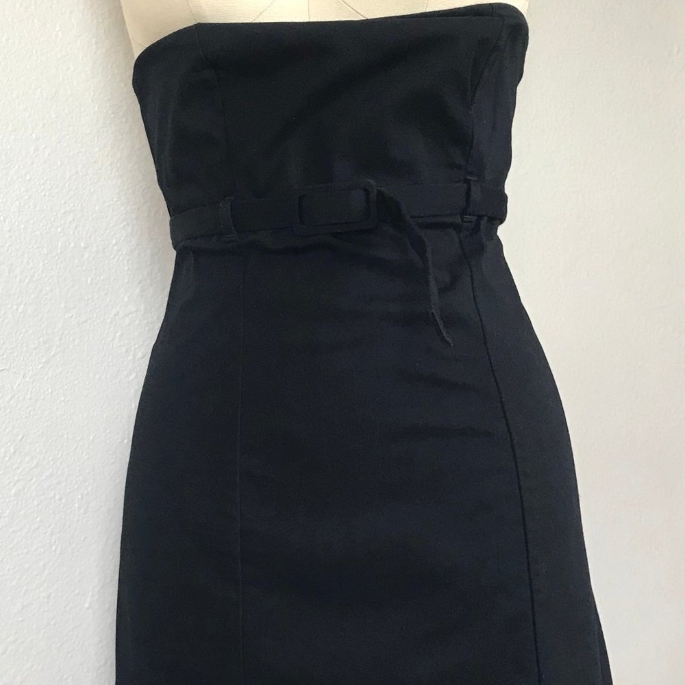 Benetton Black Mini Strapless cocktail dress